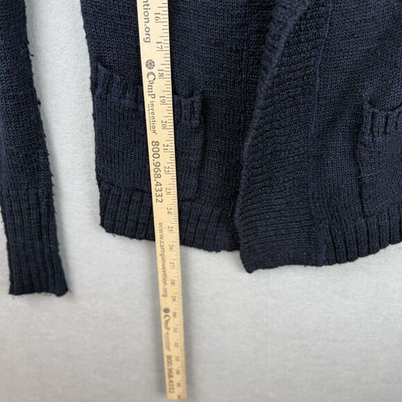 Vtg Abercrombie & Fitch Womens Cardigan Navy Blue Wool Sz S Classic Y2K Preppy - Picture 7 of 8